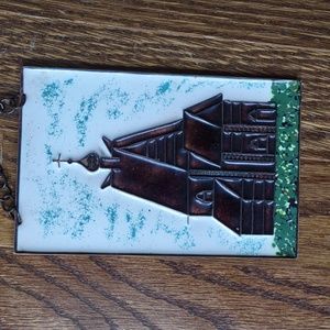 Vintage copper enamel Russian church